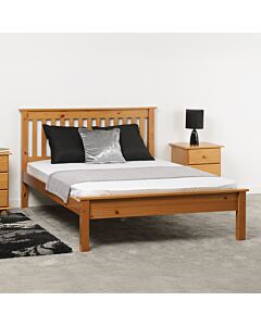 Monaco 4'6" Low End Bed - Antique Pine
