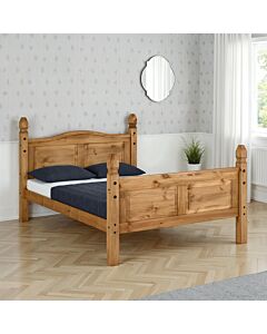 Corona 5' High End Bed - Distressed Waxed Pine
