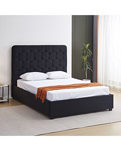 Madison 5' Bed - Black Velvet Fabric