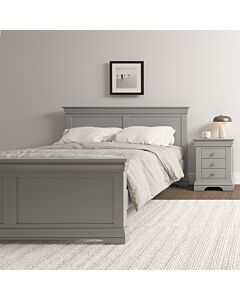 Bordeaux 5' High End Bed - Pebble Grey