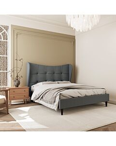 Verona 5' Bed - Grey Fabric