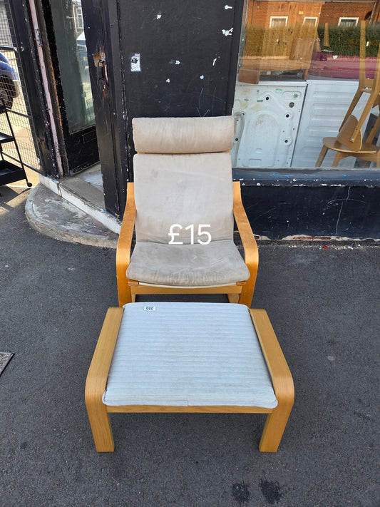 Chair & foot stool 🌟 Free delivery in Leicester 🌟