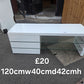 White gloss tv unit 🌟 Free delivery in Leicester 🌟