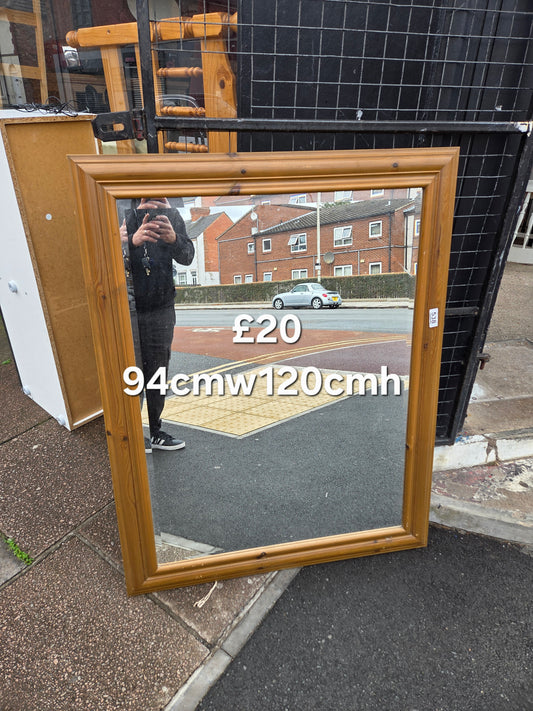 Large pine mirror 🌟 Free delivery in Leicester 🌟
