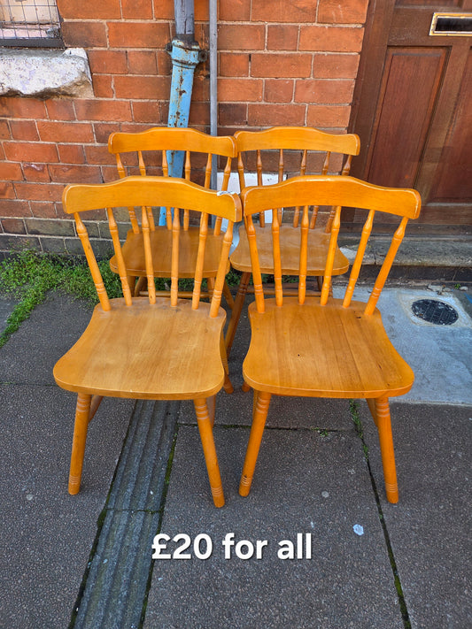4 pine chairs 🌟 Free delivery in Leicester 🌟