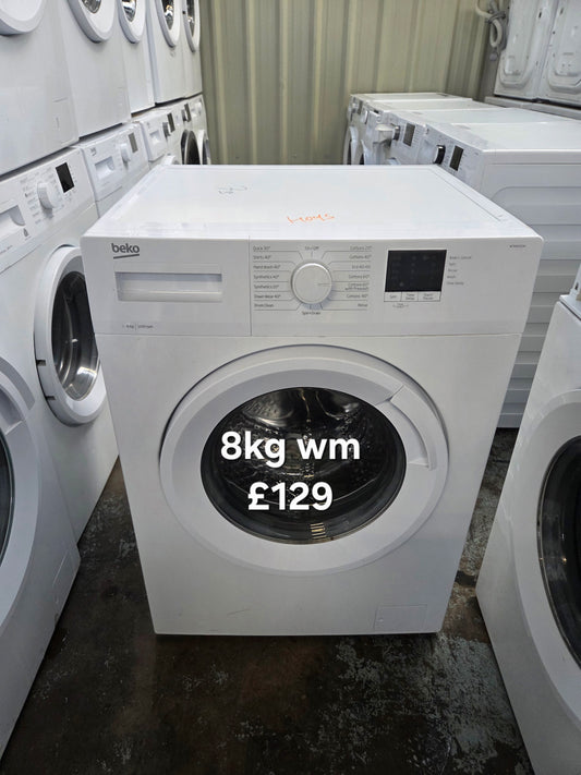 Beko 8kg washing machine 🌟 Free Delivery 🌟 120 Days Warranty 🌟