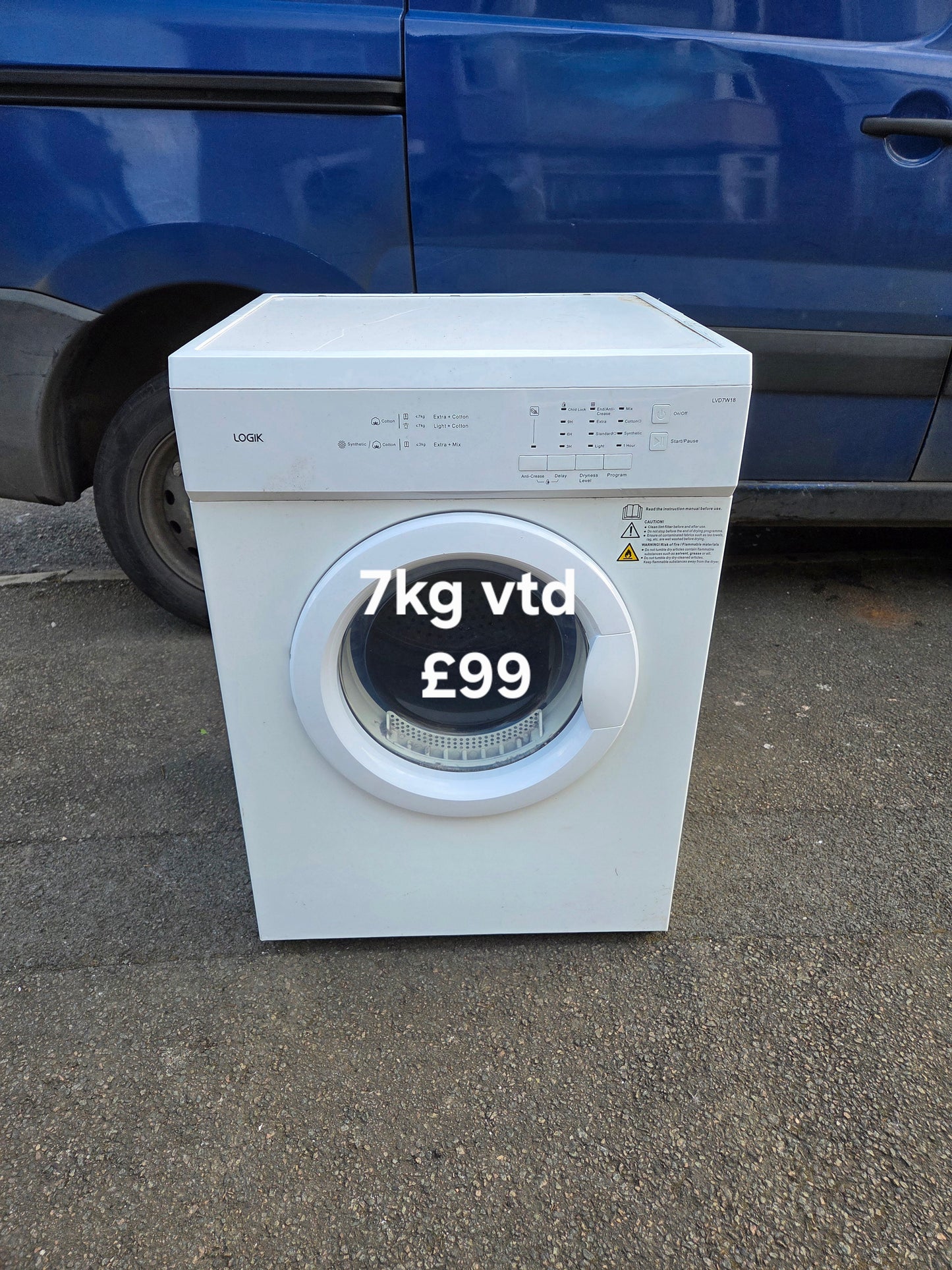 Logik 7kg vented dryer 🌟 Free Delivery 🌟 120 Days Warranty 🌟