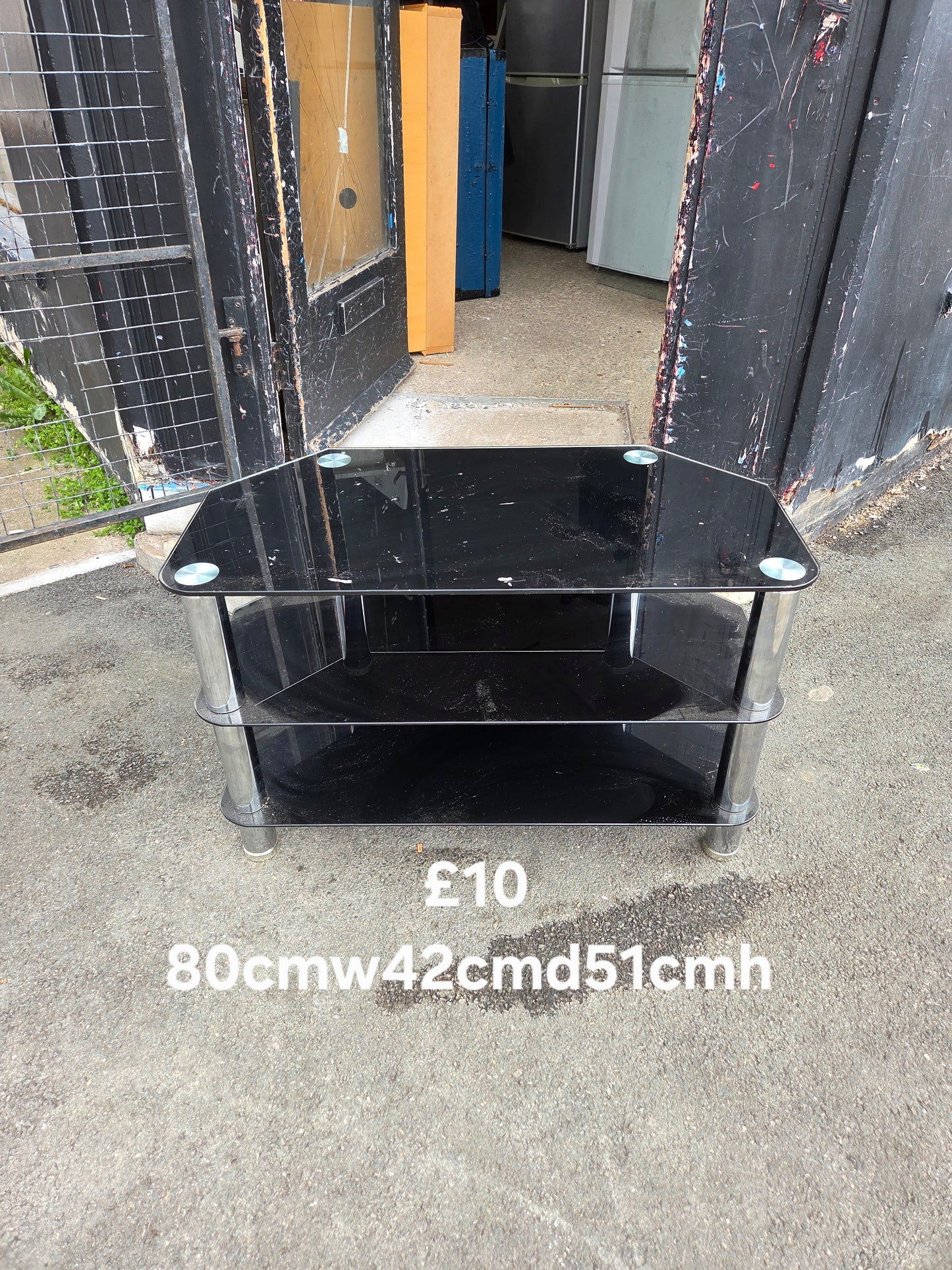 Glass tv unit 🌟 Free delivery in Leicester 🌟