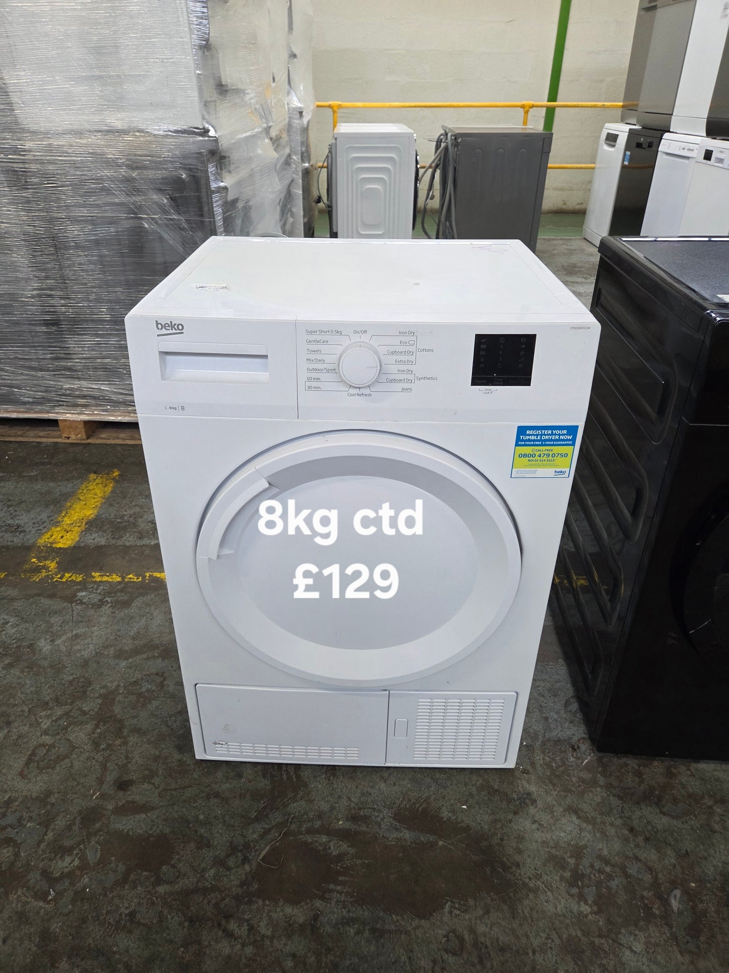 Beko 8kg condenser tumble dryer 🌟 Free Delivery 🌟 120 Days Warranty 🌟