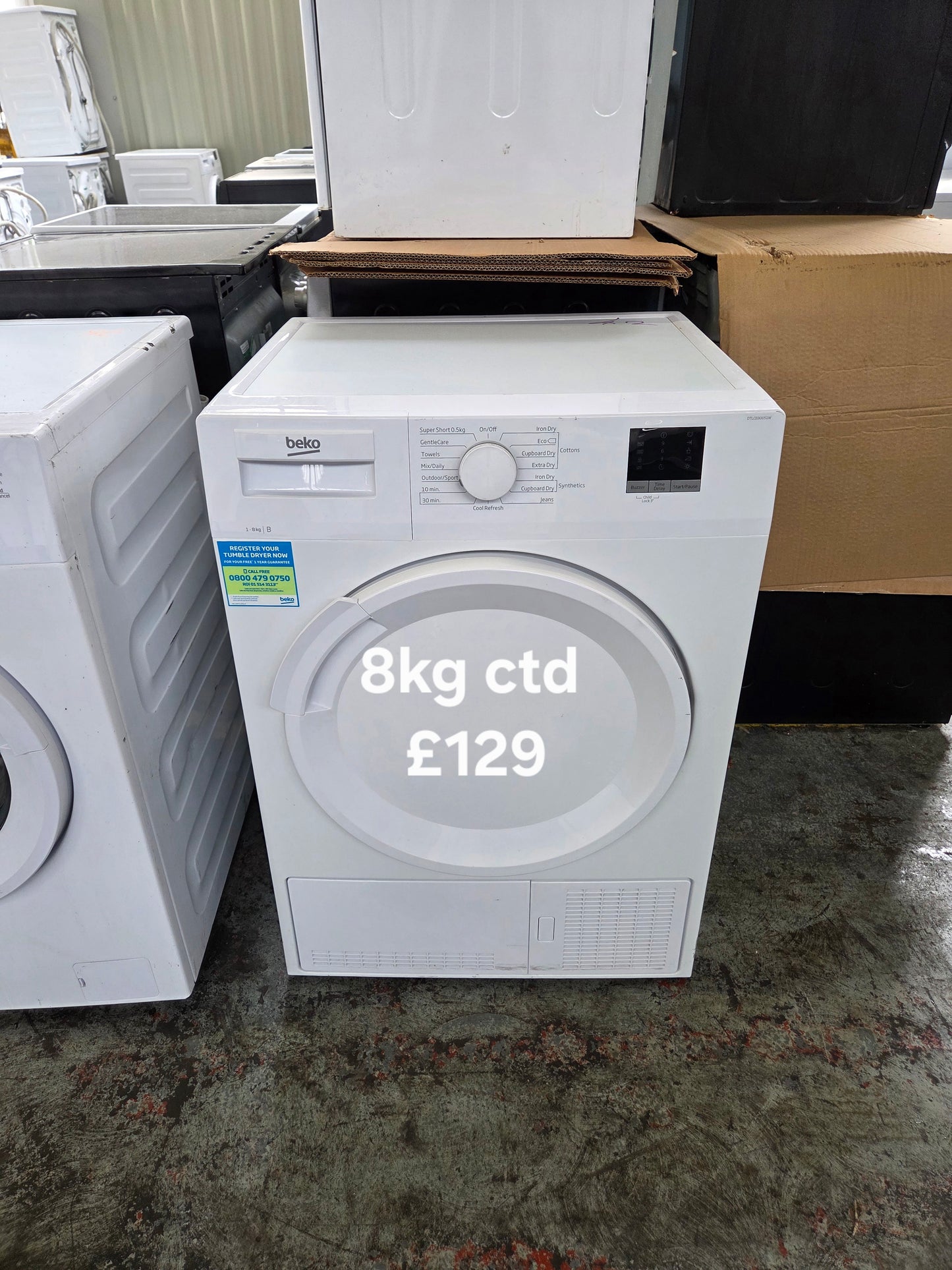 Beko 8kg condenser tumble dryer 🌟 Free Delivery 🌟 120 Days Warranty 🌟