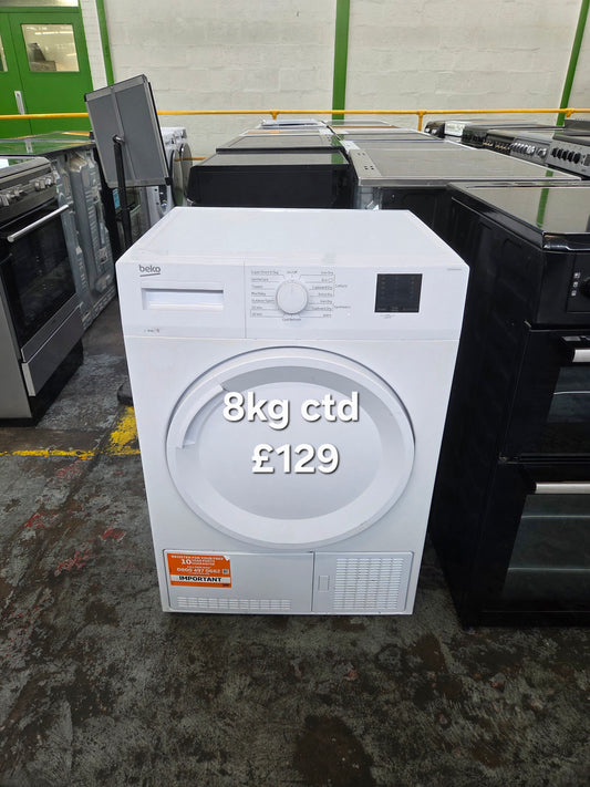 Beko 8kg condenser tumble dryer 🌟 Free Delivery 🌟 120 Days Warranty 🌟