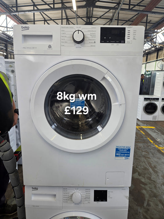 Beko 8kg washing machine 🌟 Free Delivery 🌟 120 Days Warranty 🌟