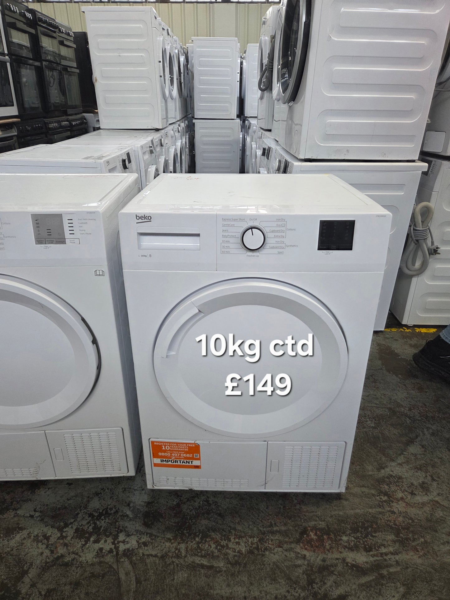 Beko 10kg condenser tumble dryer 🌟 Free Delivery 🌟 120 Days Warranty 🌟