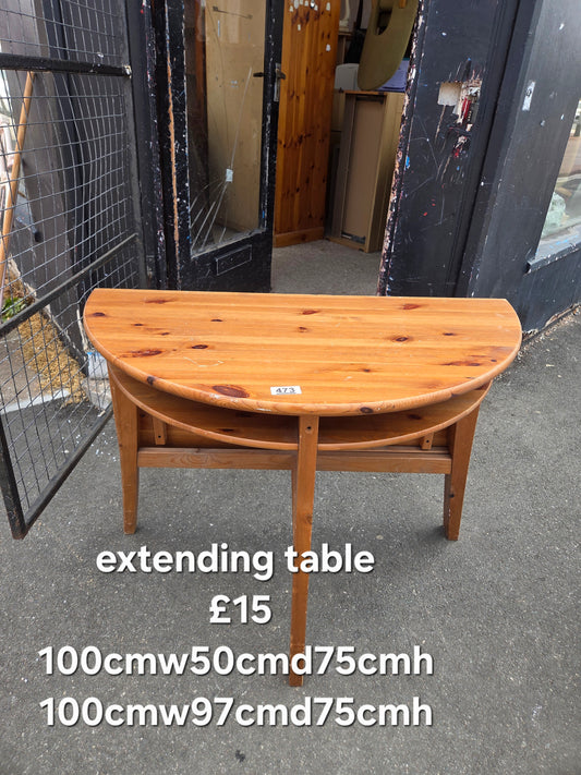 Half Moon extending table 🌟 Free delivery in Leicester 🌟