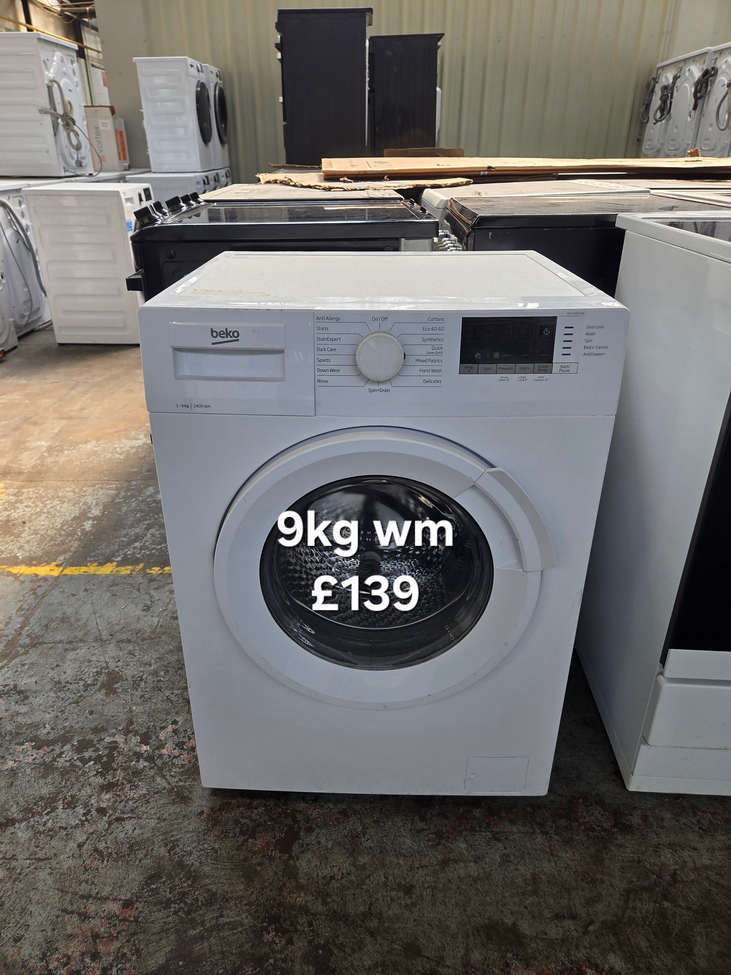 Beko 9kg washing machine 🌟 Free Delivery 🌟 120 Days Warranty 🌟