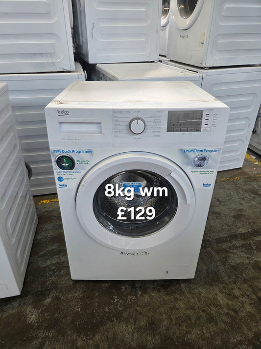 Beko 8kg washing machine 🌟 Free Delivery 🌟 120 Days Warranty 🌟