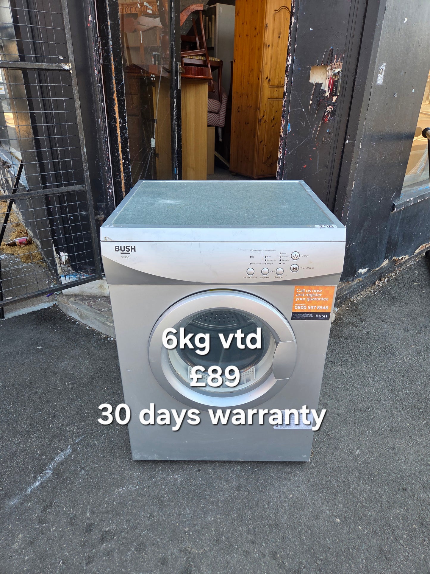 Bush 6kg vented dryer 🌟 Free Delivery 🌟 30 Days Warranty 🌟