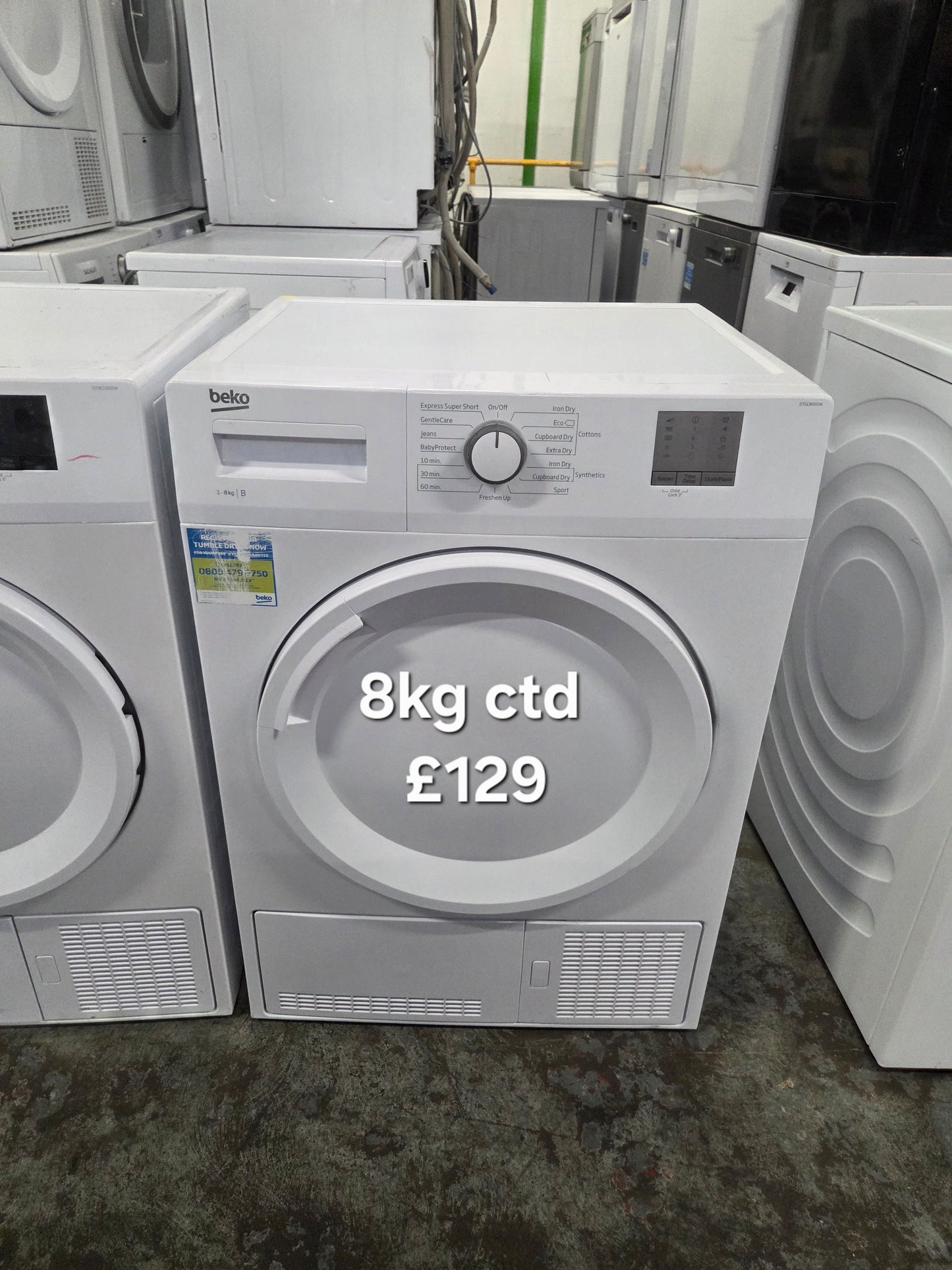 Beko 8kg condenser tumble dryer 🌟 Free Delivery 🌟 120 Days Warranty 🌟