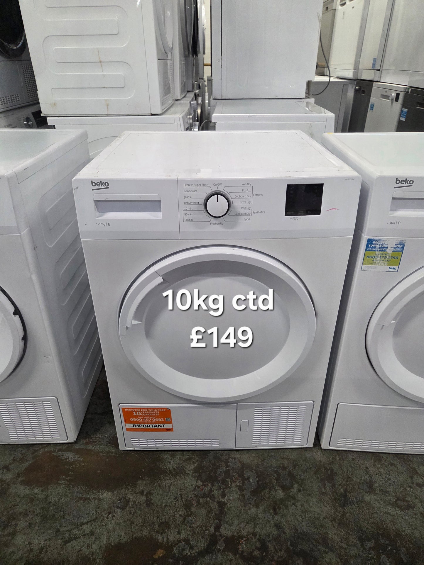 Beko 10kg condenser tumble dryer 🌟 Free Delivery 🌟 120 Days Warranty 🌟
