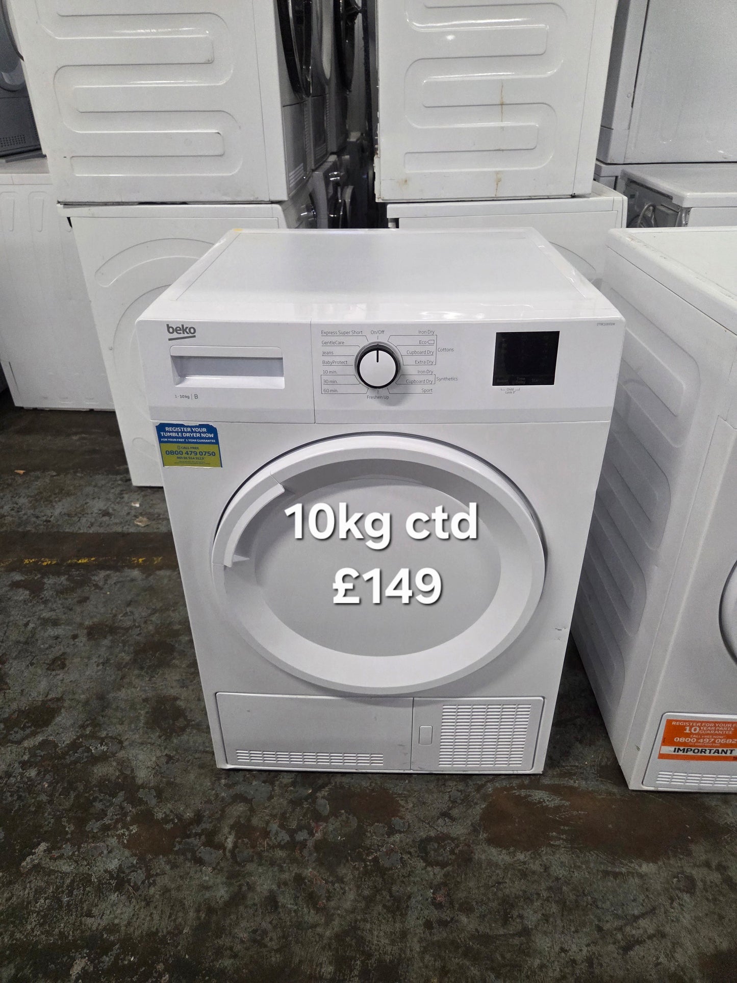 Beko 10kg condenser tumble dryer 🌟 Free Delivery 🌟 120 Days Warranty 🌟
