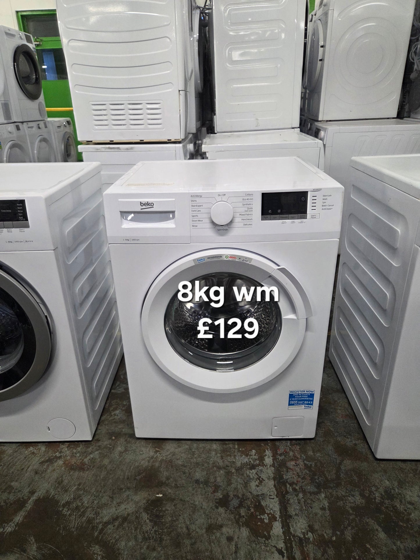 Beko 8kg washing machine 🌟 Free Delivery 🌟 120 Days Warranty 🌟