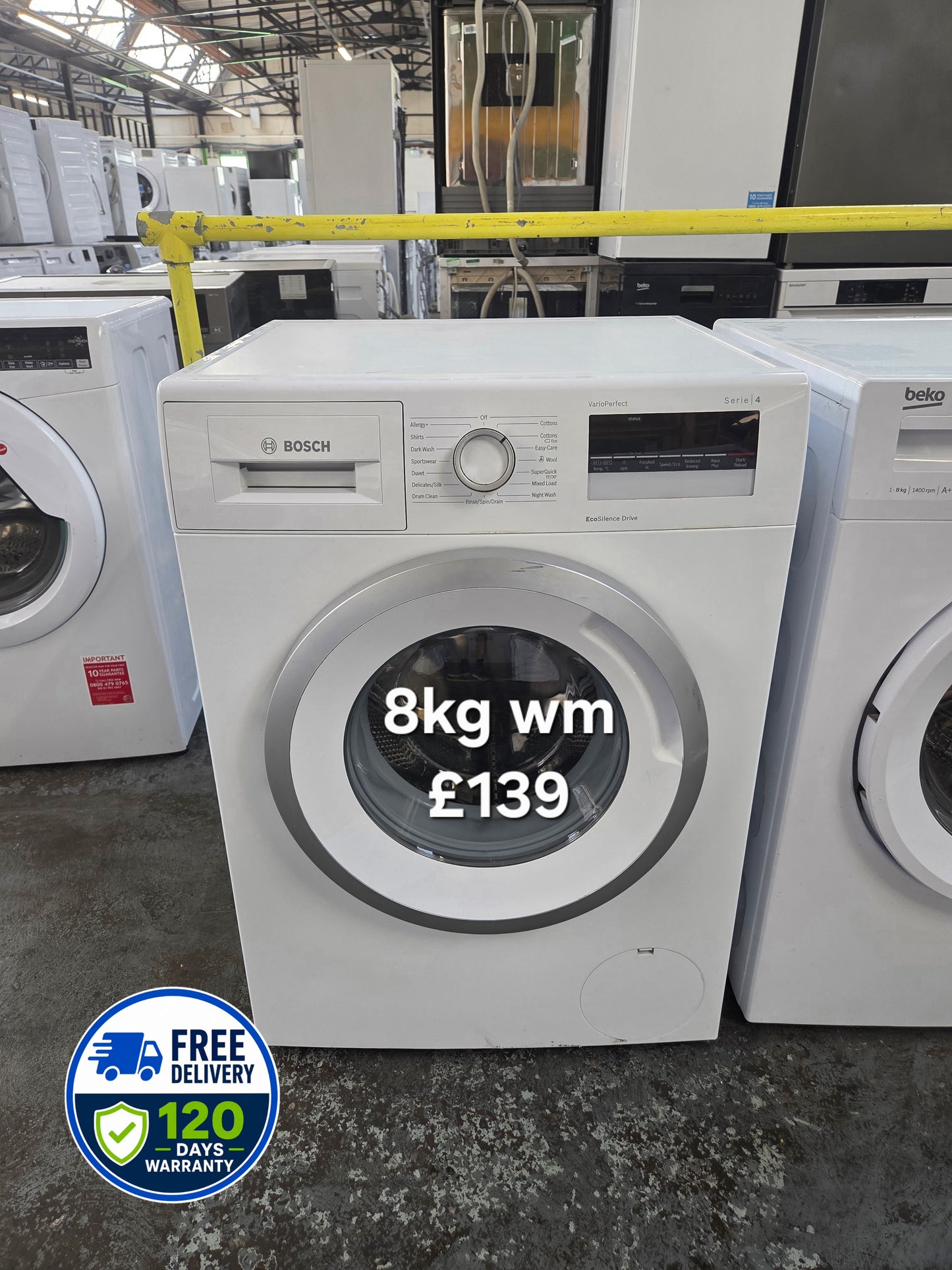 Bosch 8kg washing machine Refurbished | 120 Day Warranty | Free Delivery