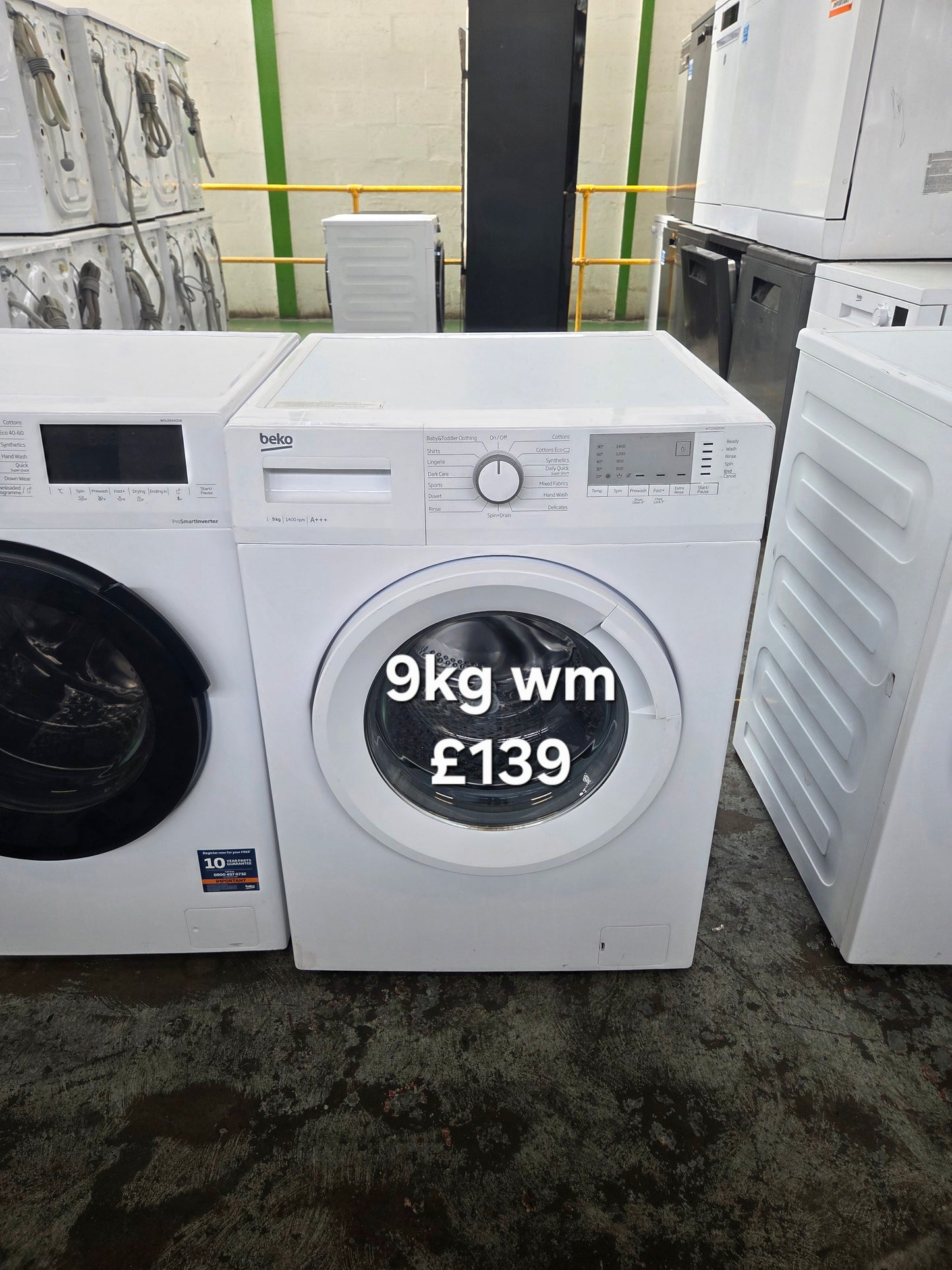 Beko 9kg washing machine Refurbished | 120 Day Warranty | Free Delivery
