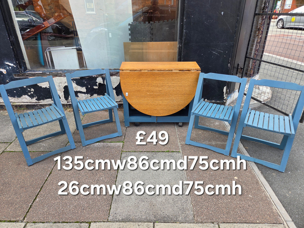 Stowaway dining table and 4 chairs Free Delivery in Leicester
