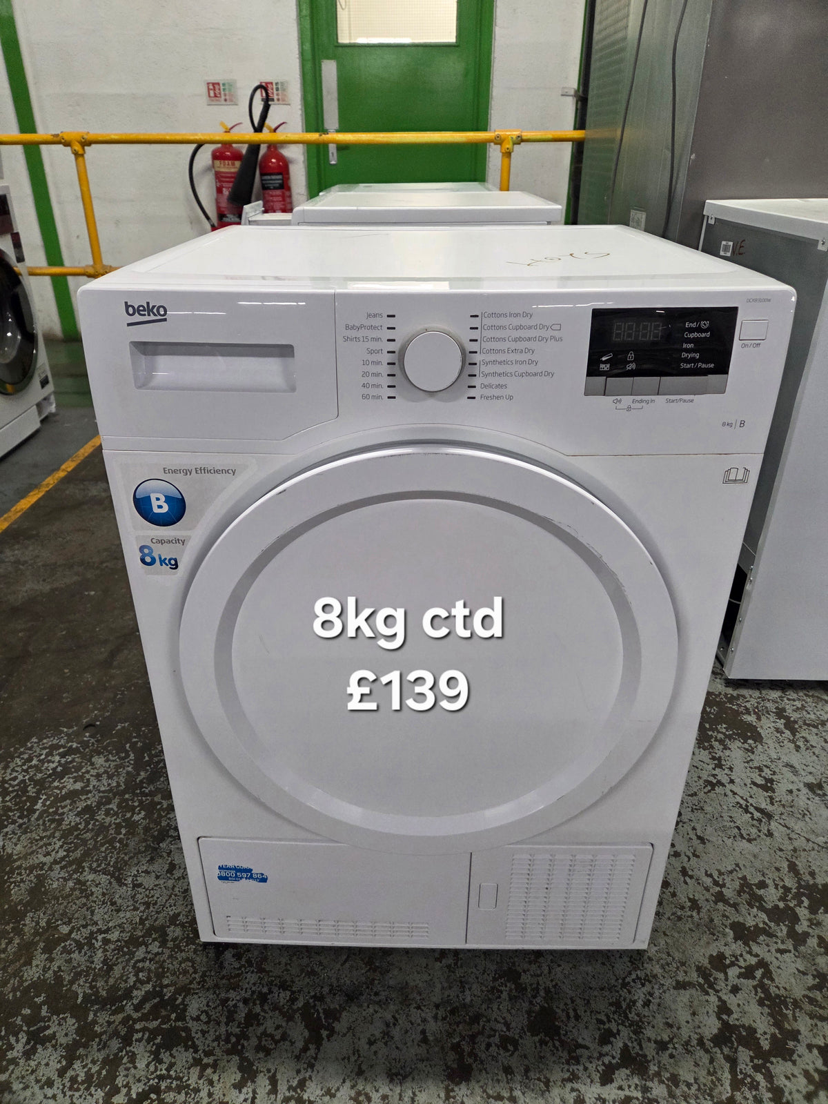 Beko DCX83100W 8kg condenser tumble dryer Refurbished | 120 Day Warranty | Free Delivery