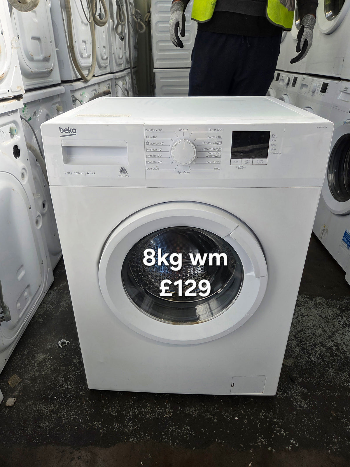 Beko WTB820E1W 8kg washing machine Refurbished | 120 Day Warranty | Free Delivery