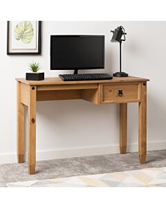 Budget Mexican Study Desk - Distressed Waxed Pine