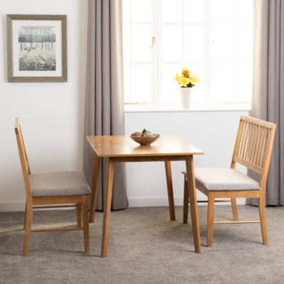 Austin 1+2 Dining Bench Set
Oak Effect/Grey Fabric