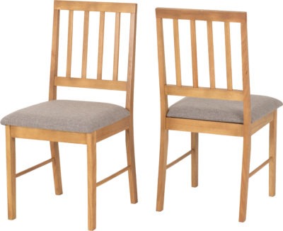 Austin Dining Bench Set (2 Chairs)
Oak Effect/Grey Fabric