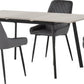 Avery Extending Dining Set with Avery Chairs
Concrete/Grey Oak Effect/Black/Grey Velvet