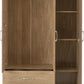 Charles 3 Door 2 Drawer Mirrored Wardrobe
Oak Effect Veneer with Walnut Trim