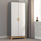 Cleveland 2 Door Wardrobe
White/Grey Metal Effect