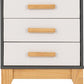 Cleveland 3 Drawer Bedside
White/Grey Metal Effect