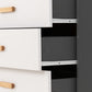 Cleveland 3 Drawer Chest
White/Grey Metal Effect