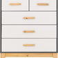 Cleveland 3+2 Drawer Chest
White/Grey Metal Effect