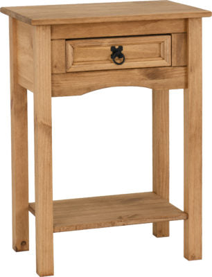 Corona 1 Drawer Console Table with Shelf
Distressed Waxed
