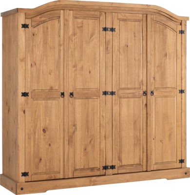 Corona 4 Door Wardrobe
Distressed Waxed Pine