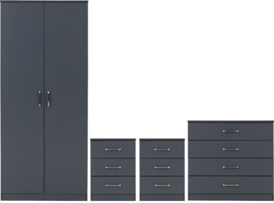Dakota 2 Door Wardrobe Bedroom Set
Dark Grey