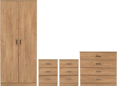 Dakota 2 Door Wardrobe Bedroom Set
Oak Effect