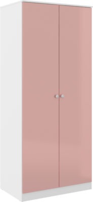 Denver 2 Door Wardrobe
White/Pink Gloss