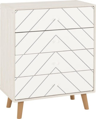 Dixie 4 Drawer Chest
Dusty Grey/White