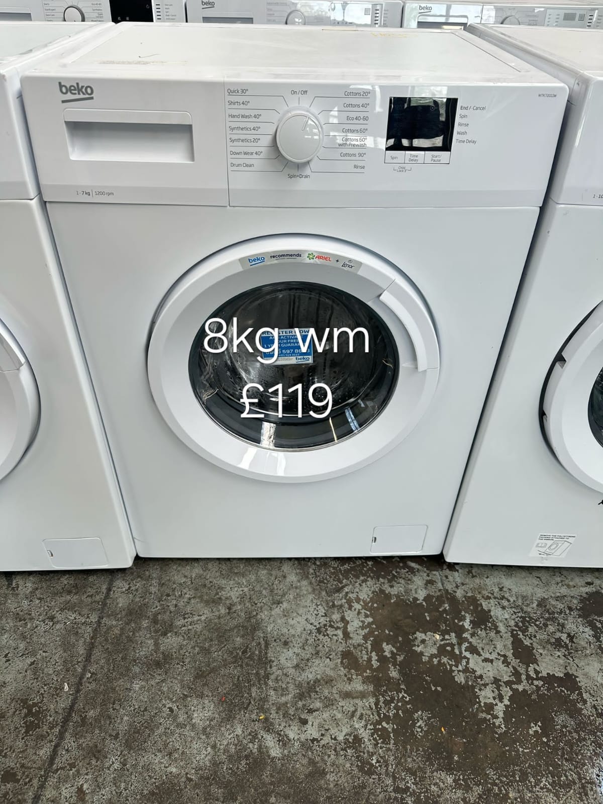 Beko 8kg washing machine 🌟 Free Delivery 🌟 120 Days Warranty 🌟