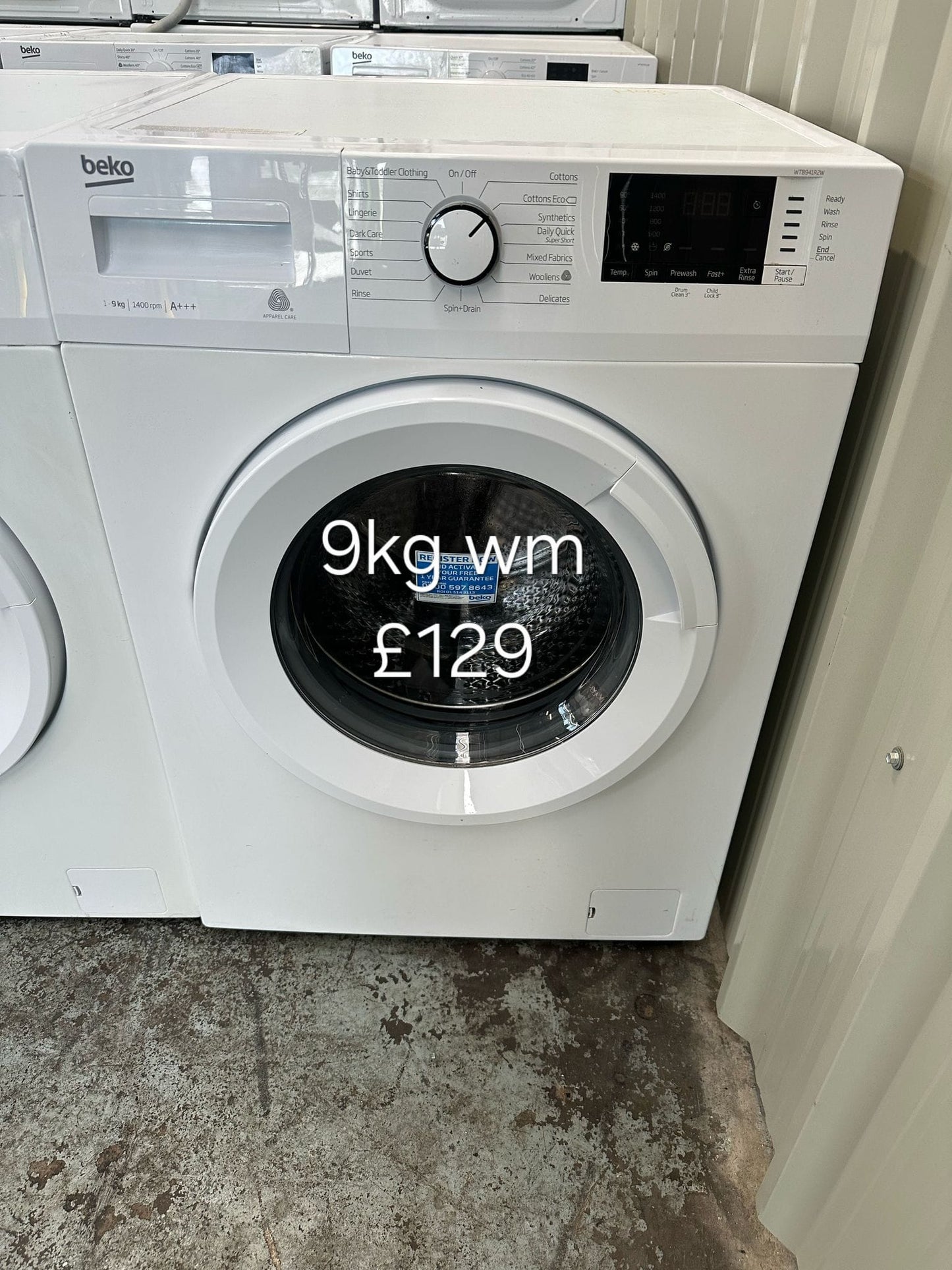 Beko 9kg washing machine 🌟 Free Delivery 🌟 120 Days Warranty 🌟