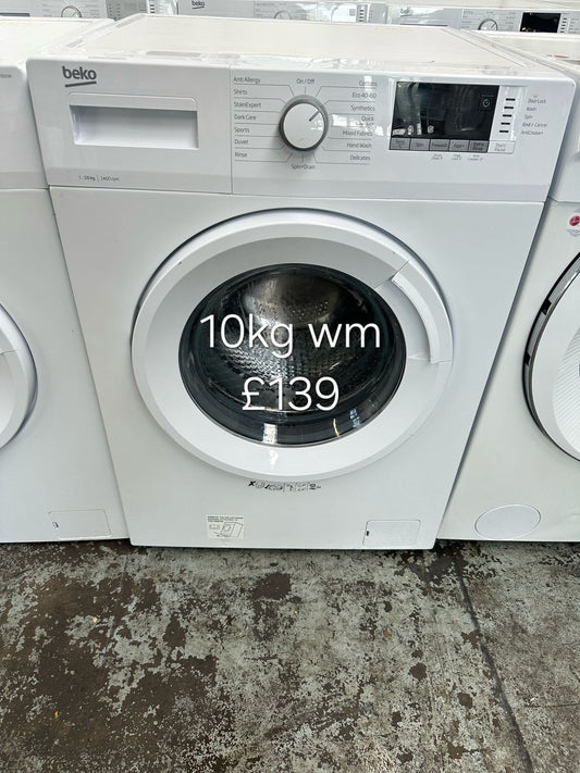 Beko 10kg washing machine 🌟 Free Delivery 🌟 120 Days Warranty 🌟