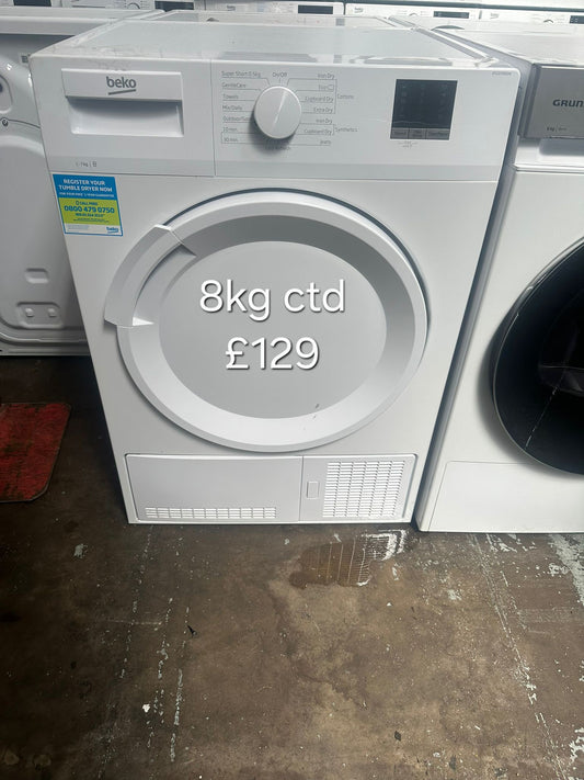 Beko 8kg condenser tumble dryer 🌟 Free Delivery 🌟 120 Days Warranty 🌟