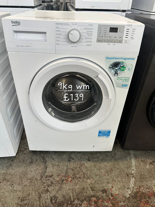 Beko 9kg washing machine 🌟 Free Delivery 🌟 120 Days Warranty 🌟